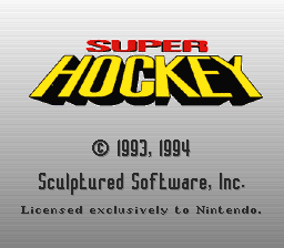 Super Hockey (France) (En,Fr) Title Screen